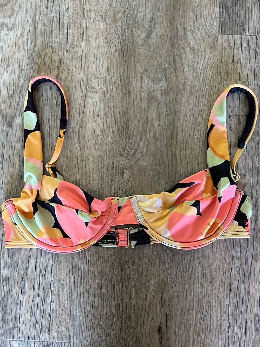 Colorful Floral Bikini Top - Multicolor
